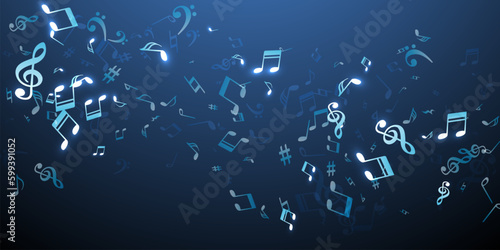 Musical note icons vector design. Melody notation