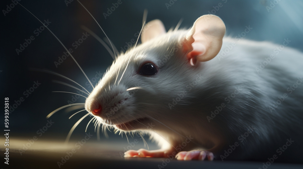 White Rat in laboratory Generative AI White Rat in laboratory Generative AI