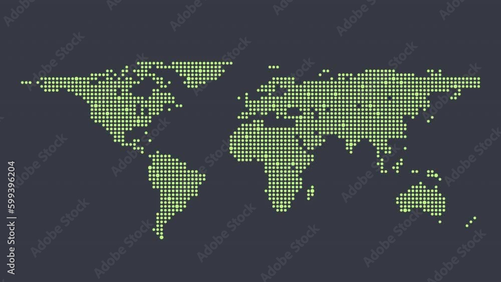 Abstract world map from neon dots on black gradient, motion abstract corporate, futuristic and business style background Abstract world map from neon dots on black gradient, motion abstract corporate, futuristic and business style background