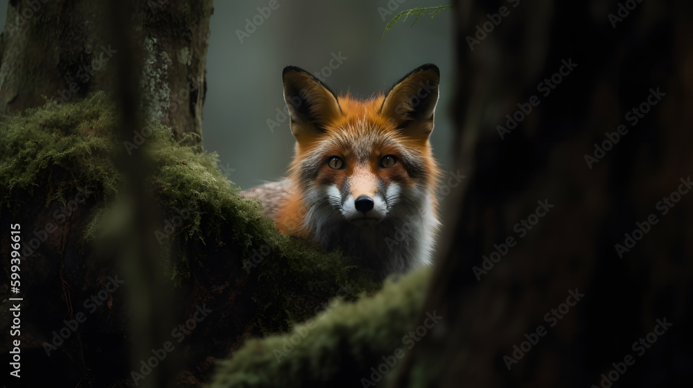 Red fox vulpes - Genrative AI Red fox vulpes - Genrative AI