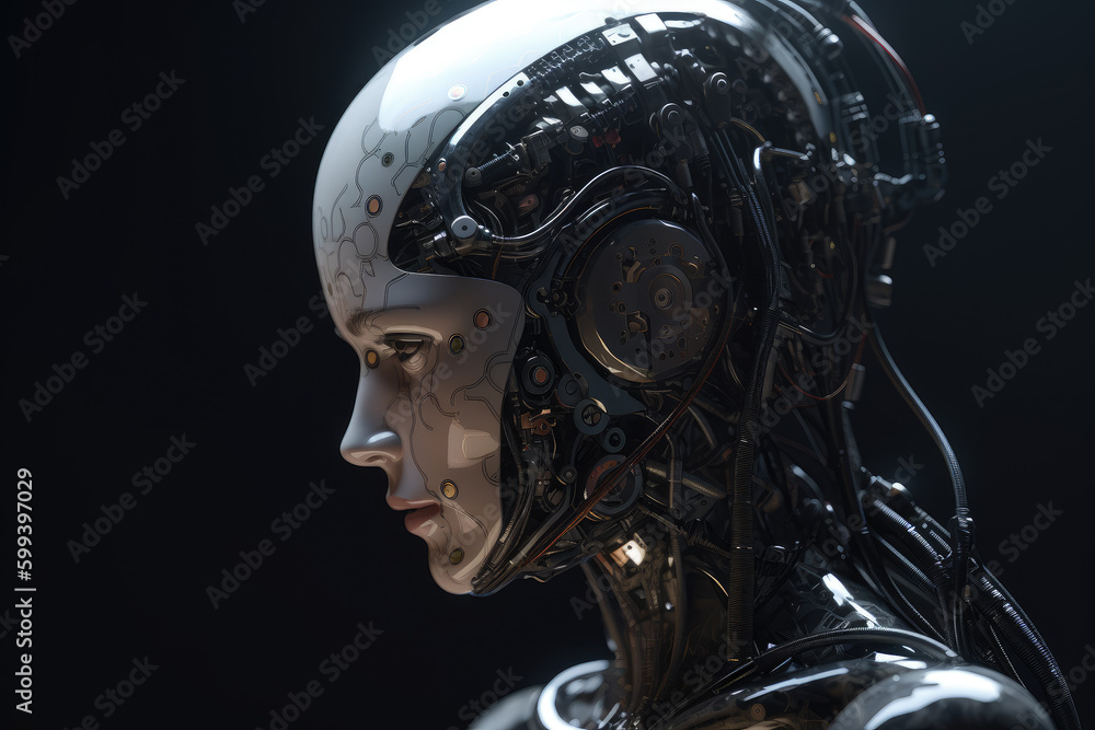 Sci-fi computer artificial intelligence robot AI generative Sci-fi computer artificial intelligence robot AI generative