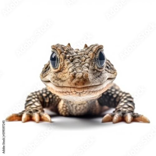Baby Crocodile isolated on white (generative AI) © HandmadePictures