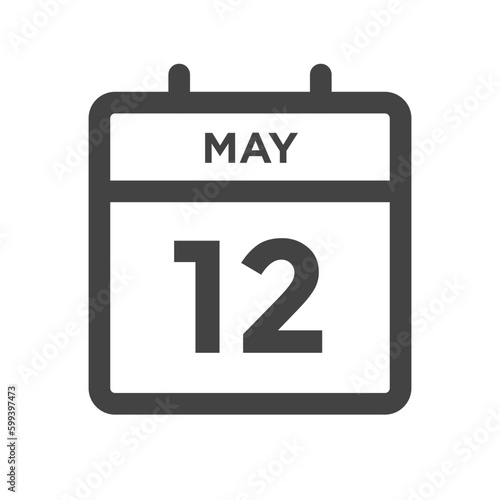 May 12 Calendar Day or Calender Date for Deadlines or Appointment