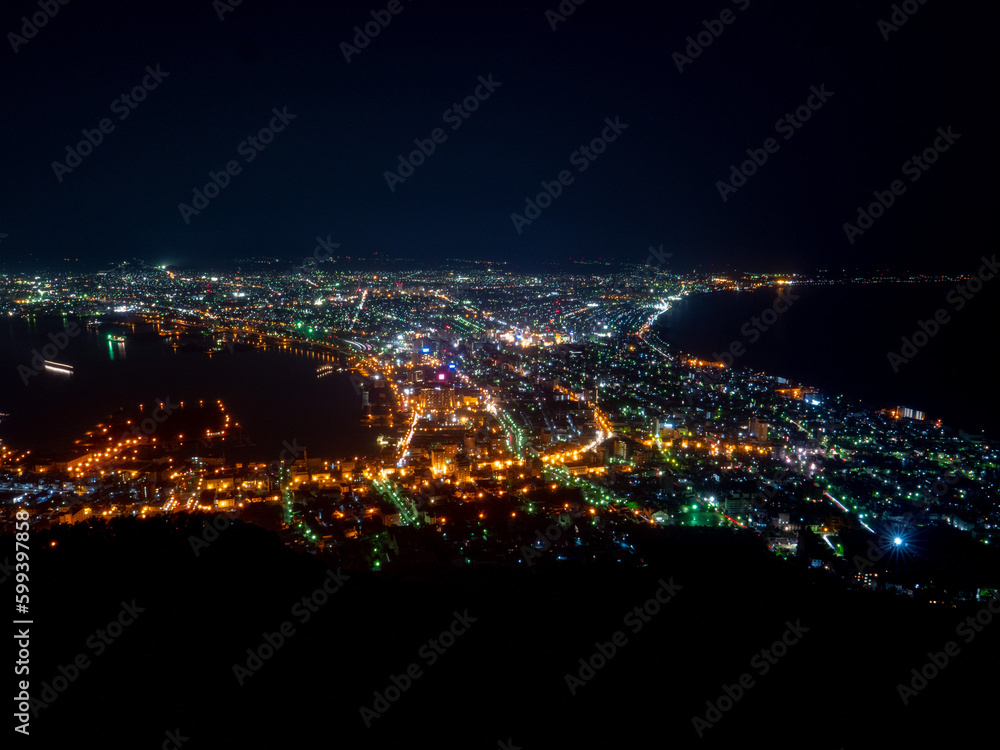 函館山から写した函館の夜景（北海道函館市）