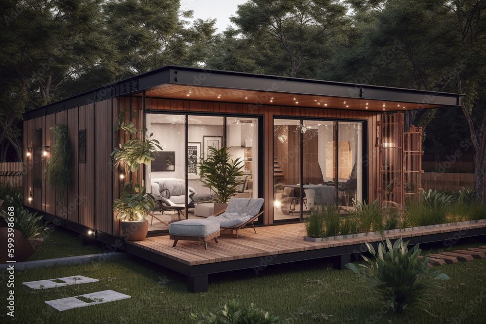 Container house in nature Container house in nature
