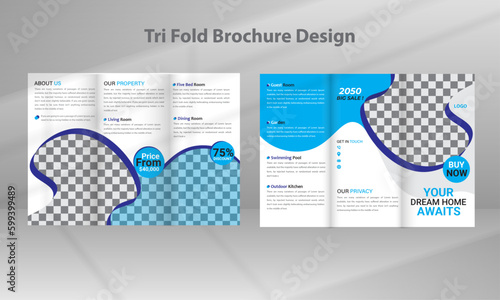 Tri fold brochure design for real estate company