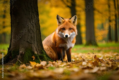 red fox in the woods © carl