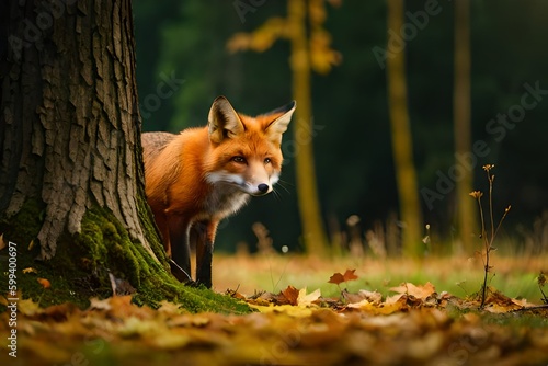 red fox in the woods © carl