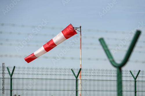 Biroute manche a air direction vent aeroport Zaventem Bruxelles Belgique photo