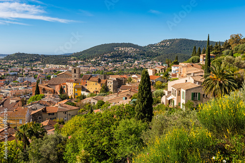 View to the old town and St. Paul church, Hyeres (Hyères), France © majonit