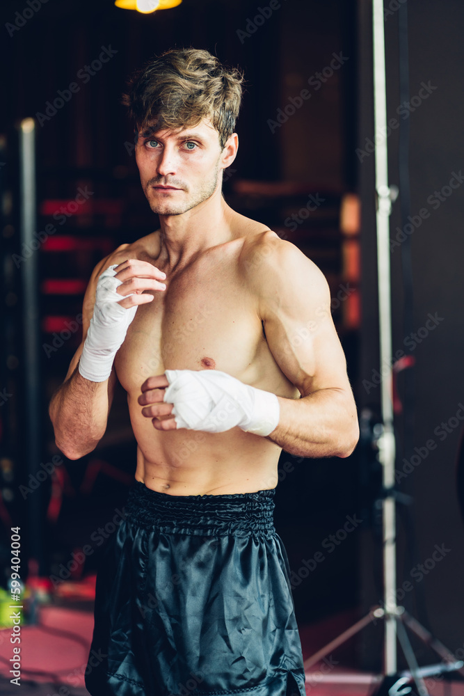 Fotografie Boxer training in Boxing Club