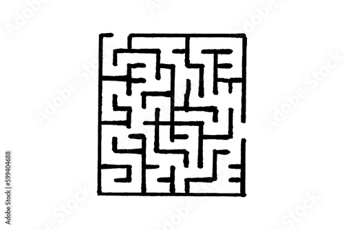 maze isolated from background, concept of pathfinding and confusion