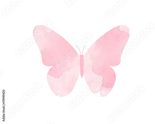 pink butterfly isolated on white © gltekin