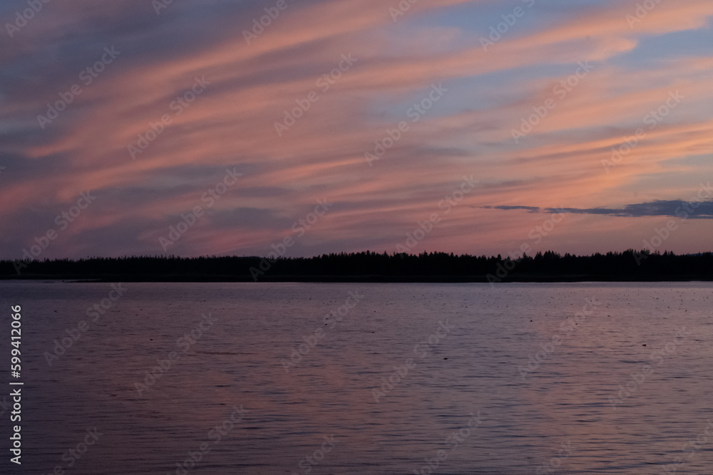sunset over lake sunset over lake