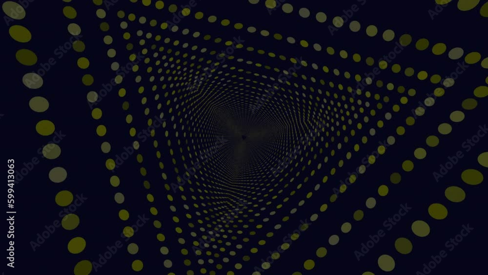 Vortex triangle shapes with neon dots on dark gradient, abstract corporate, space and futuristic style background Vortex triangle shapes with neon dots on dark gradient, abstract corporate, space and futuristic style background