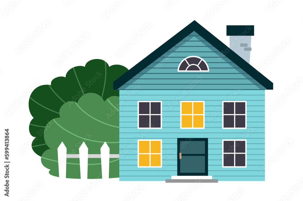 Colorful house facade Colorful house facade