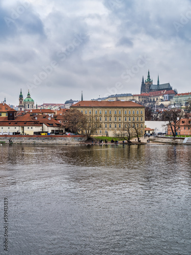 Mala Strana, Lesser Town and the catle on Vltava river, Prague, Czech Republic