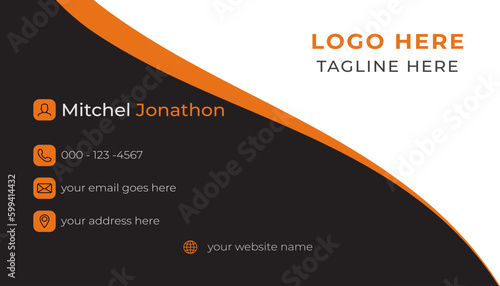 Simple Business Card design. double sided business card template modern and clean style