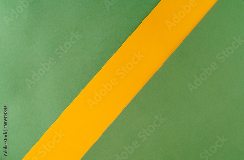 Yellow and green paper Background with geometric pattern, minimalism concept