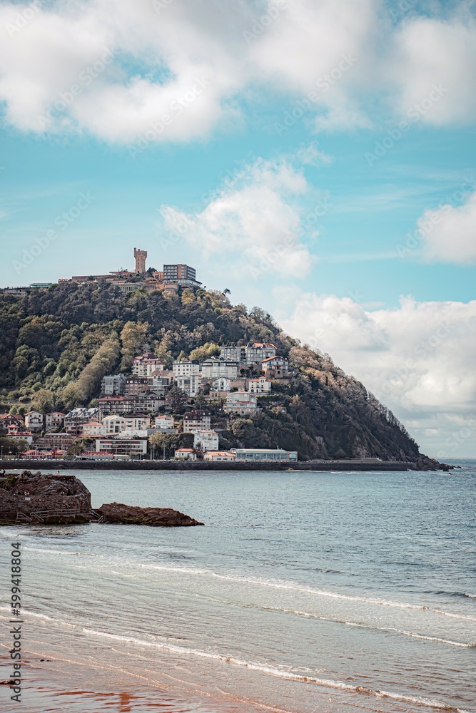 Naklejka premium view of the coast of the island of island