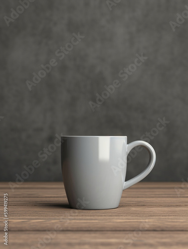 Coffee cup designer mockup with grey background