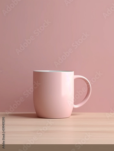 Coffee cup designer mockup with pink background
