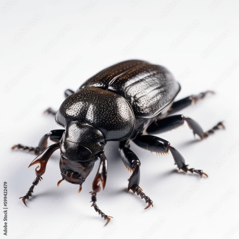 Rhinoceros beetles bug insect grub coleopteran fly entomology animal white background. generative ai Rhinoceros beetles bug insect grub coleopteran fly entomology animal white background. generative ai