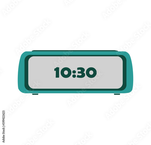 Reloj digital colores pasteles. Vector reloj digital, alarma, despertador