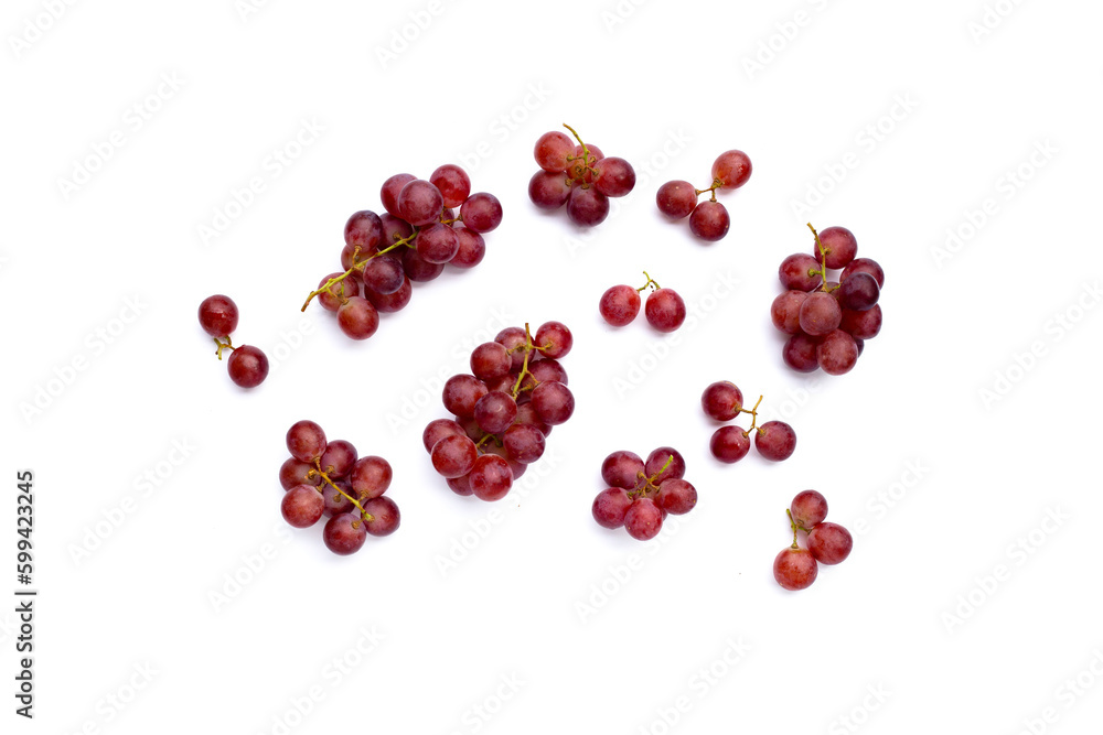 Fresh grape on white background.