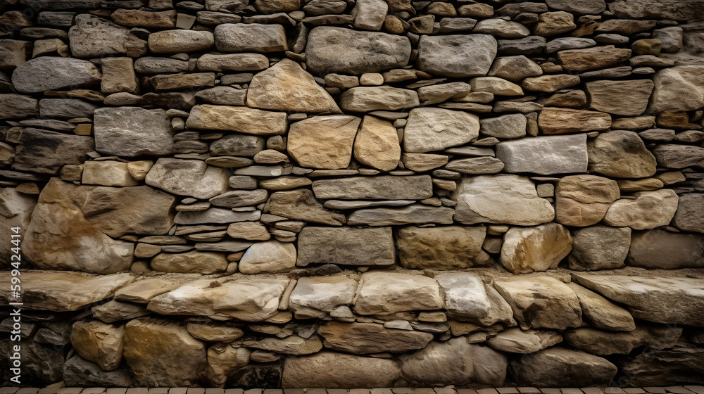 ancient stone fence texture ,generative ai ancient stone fence texture ,generative ai