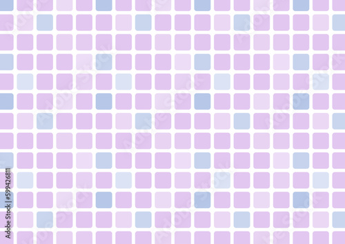 きれいな色の角丸正方形タイルのモザイクシームレスパターン背景_紫色