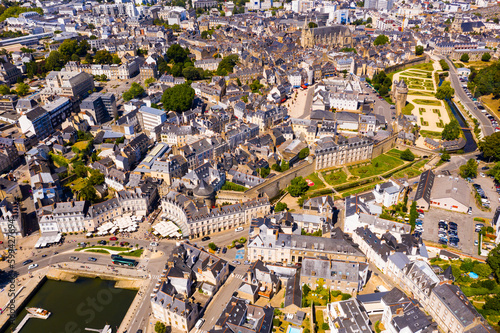 Top view of the city of Vannes. Brittany. France