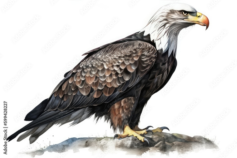 bald eagle isolated on white bald eagle isolated on white