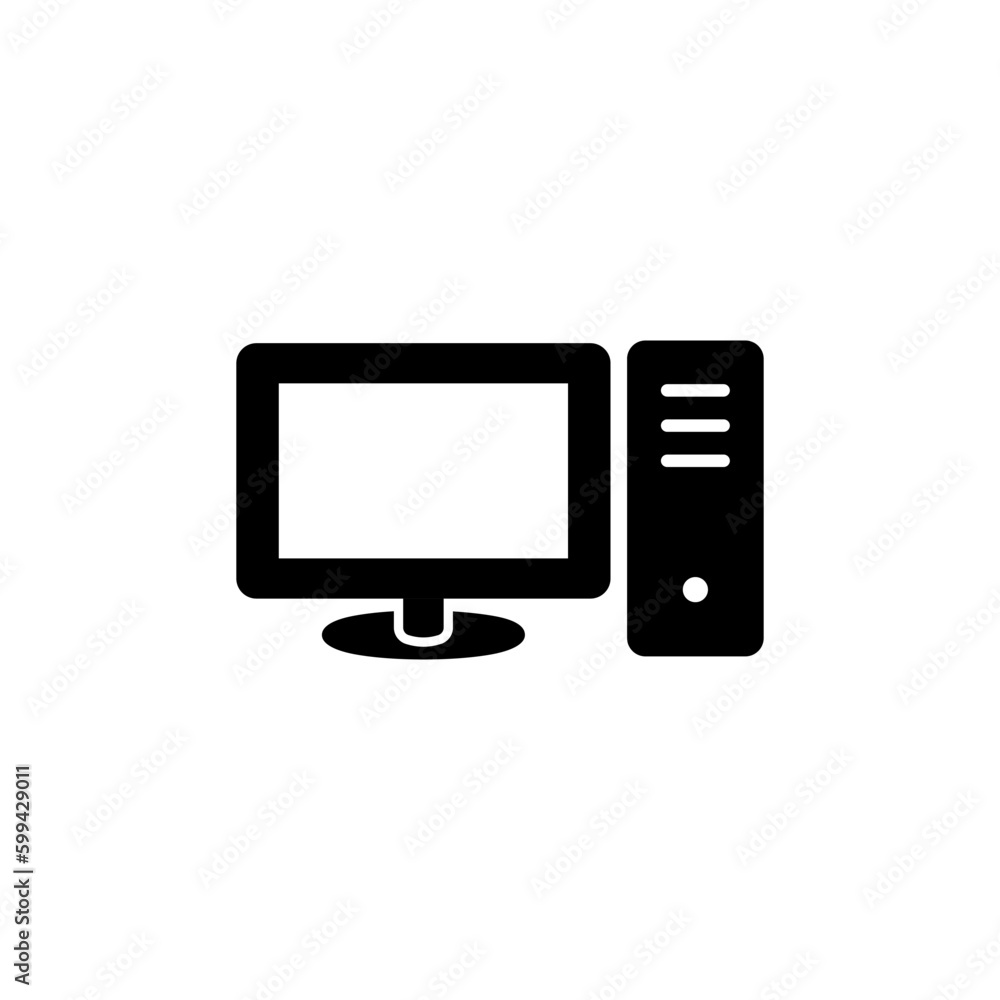 Computer icon vector. computer monitor icon. Computer icon vector. computer monitor icon.