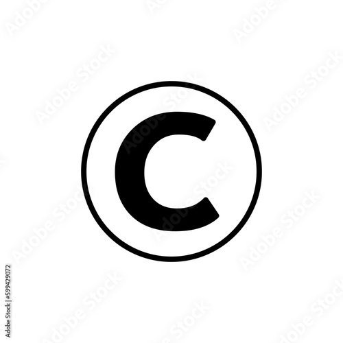 Copyright icon vector. copyright symbol