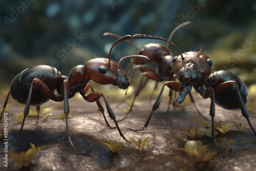 black ant on the ground © Man888