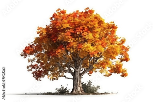 autumn tree isolated