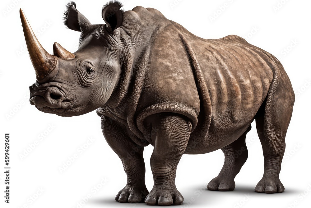 Fototapeta premium rhino isolated on white background