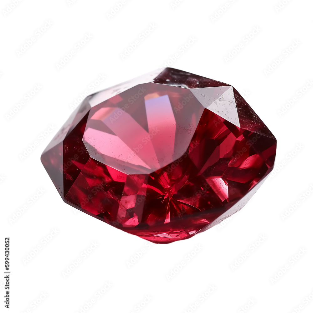 Ruby, white background, transparent background. AI generative Ruby, white background, transparent background. AI generative