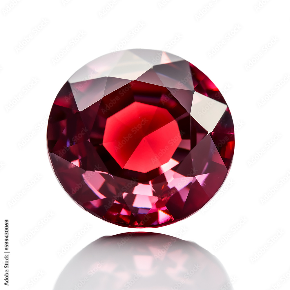 Ruby, white background, transparent background. AI generative Ruby, white background, transparent background. AI generative