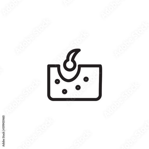 Hair Scalp Skin Outline Icon