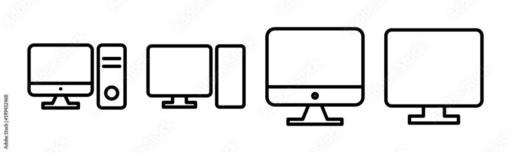 Computer icon vector illustration. computer monitor sign and symbol Computer icon vector illustration. computer monitor sign and symbol