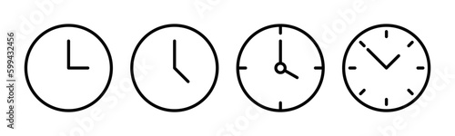 Clock icon vector illustration. Time sign and symbol. watch icon