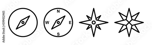 Free Download Compass icon vector illustration. arrow compass icon sign and symbol - GFXLoad