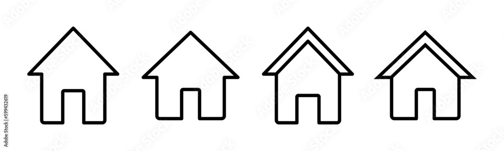 Home icon vector illustration. House sign and symbol Home icon vector illustration. House sign and symbol