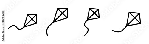 Kite icon vector illustration. kite sign and symbol