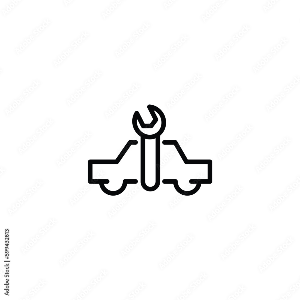 Fototapeta premium Service warning icon vector illustration 
