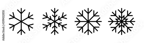 Wallpaper Mural Snow icon vector illustration. snowflake sign and symbol Torontodigital.ca