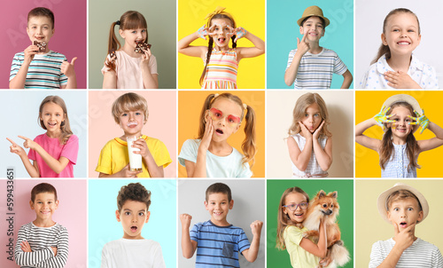 Set of different adorable c...