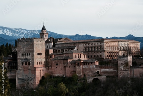 Spanish medieval castle in the mountains